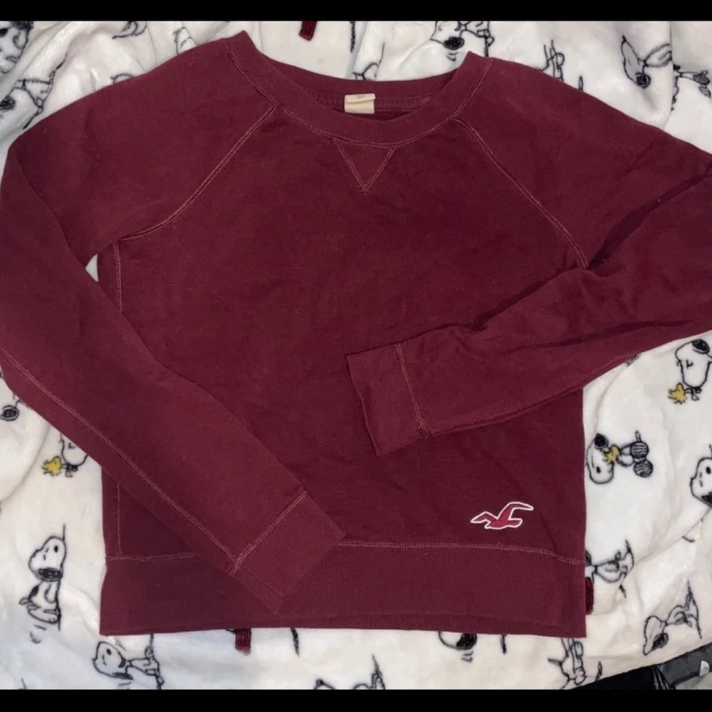 Burgundy Hollister Crewneck